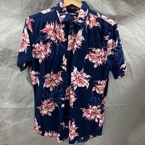 Express size, small Hawaiian style, cotton button-down